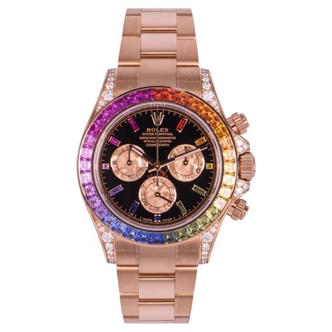 unworn all original rainbow rolex cosmograph daytona 18k rose|Rolex Daytona Rainbow 116595RBOW .